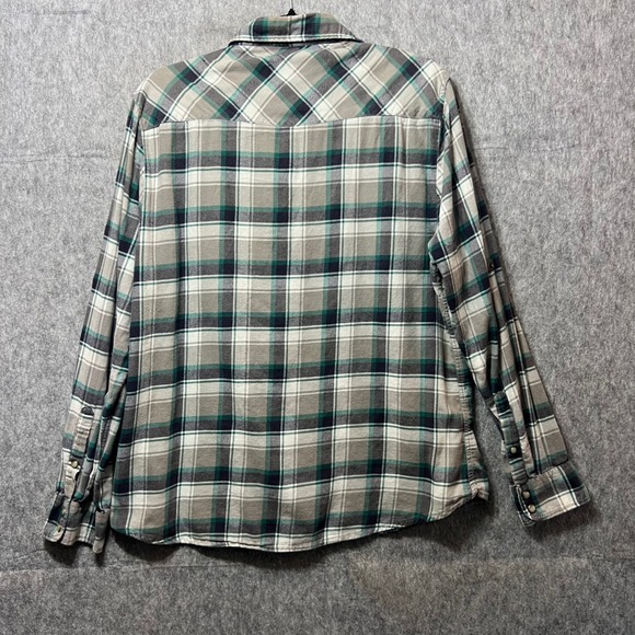 Jachs‎ Girlfriend Plaid Western Pearl Snap Shirt Bea Long Sleeve Button Up Large - Picture 4 of 7